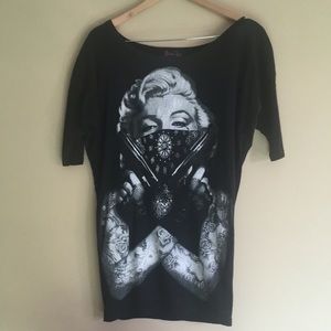 Vintage Patricia Field Gangster Marilyn Monroe Tshirt Dress